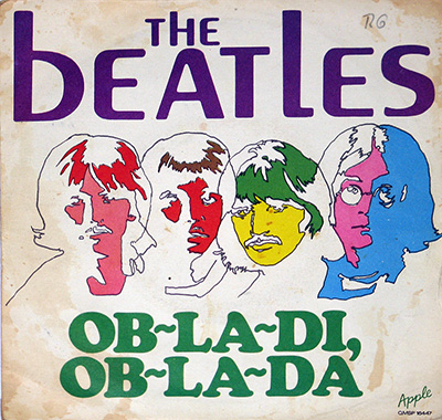 THE BEATLES - Ob-La-Di, Ob-La-Da (Italy) album front cover vinyl record